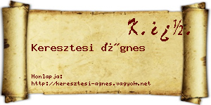 Keresztesi Ágnes névjegykártya