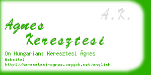 agnes keresztesi business card